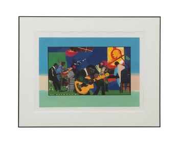 ROMARE BEARDEN 'JAMMING AT THE SAVOY' ETCHING