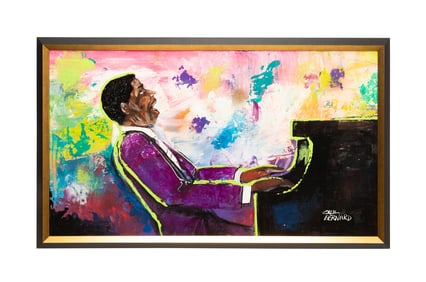 CECIL BERNARD, PIANO PLAYER, FIGURAL ACRYLIC