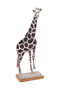 HOWARD FINSTER, FOLK ART GIRAFFE SCULPTURE, 1993