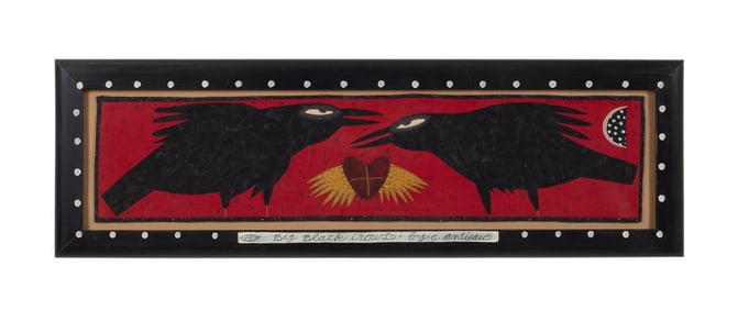 C. ANTIEAU, 'BIG BLACK CROWS' FABRIC COLLAGE