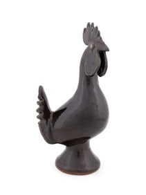 EDWIN MEADERS GLAZED POTTERY ROOSTER