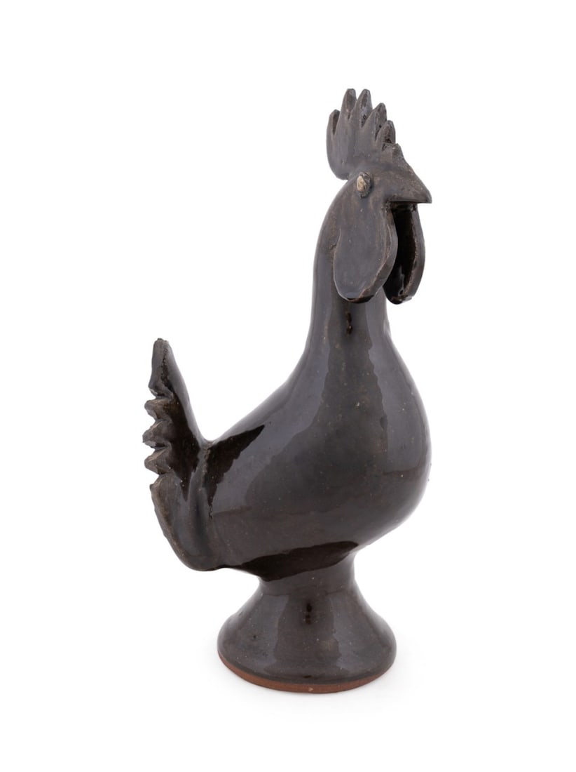 EDWIN MEADERS GLAZED POTTERY ROOSTER (1 of 9)