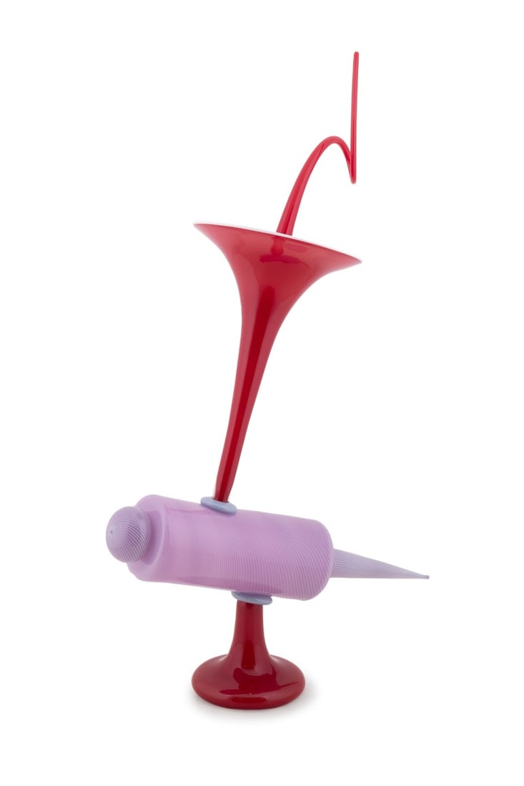 NICK MOUNT, 'FALLING BOB', ART GLASS SCENT BOTTLE (1 of 8)