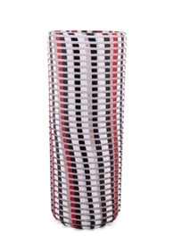 MELVIN ANDERSON BLACK-WHITE AND RED SERIES VASE