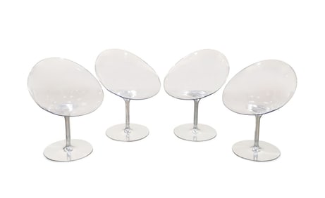 STARCK FOR KARTELL, 4 'ERO S' PEDESTAL CHAIRS