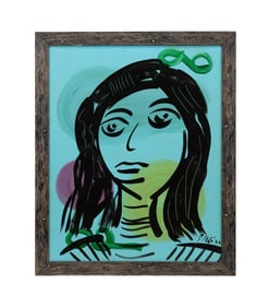 PETER KEIL, ABSTRACT PORTRAIT OF A WOMAN, O/B