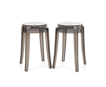 STARCK FOR KARTELL, PAIR OF 'CHARLES GHOST' STOOLS
