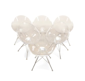 STARCK FOR KARTELL, 6 'ERO S' WIRE BASE CHAIRS