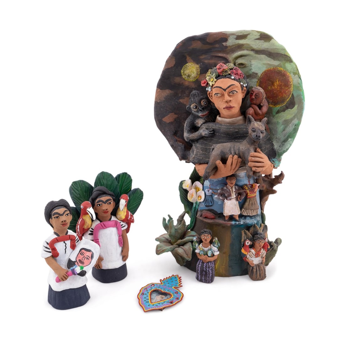 DEMETRIO & JOSEFINA AGUILAR 3 POTTERY FIGURINES (1 of 17)