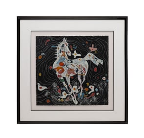 JIANG TIE FENG 'WHITE HORSE' SERIGRAPH