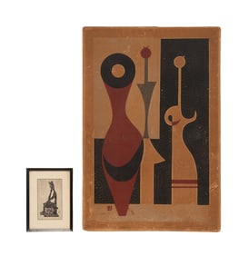 KIYOSHI SAITO, TWO WOODBLOCK PRINTS, ONE FRAMED