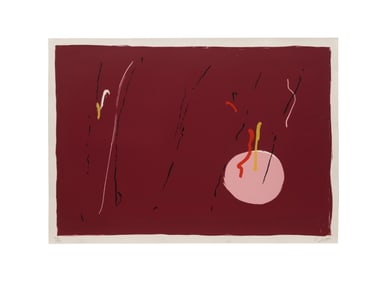 KIKUO SAITO 'SILVER RAIN' C. 1981 SCREENPRINT