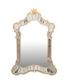 VENETIAN FLORAL ETCHED AVENTURINA MIRROR