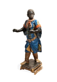 VENETIAN POLYCHROME BLACKAMOOR FIGURE, 19TH/20TH C.