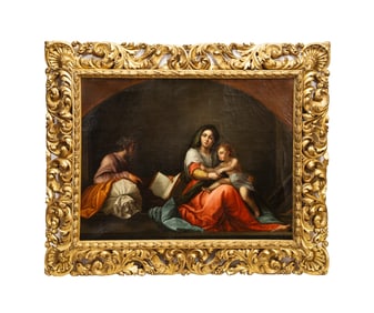 AFTER DEL SARTO 'MADONNA DEL SACCO' OIL ON CANVAS