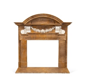 BAROQUE STYLE MIXED MARBLE MANTEL