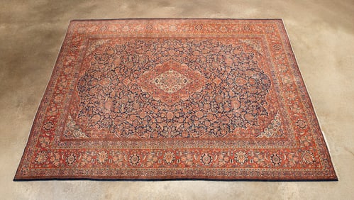 LARGE HAND WOVEN PERSIAN KASHAN RUG