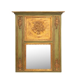 LOUIS XVI STYLE MUSICAL TROPHY TRUMEAU MIRROR