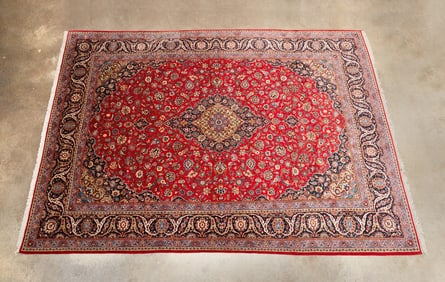 LARGE HAND WOVEN PERSIAN KASHAN RUG