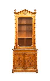 VICTORIAN AESTHETIC MOVEMENT FAUX BAMBOO VITRINE