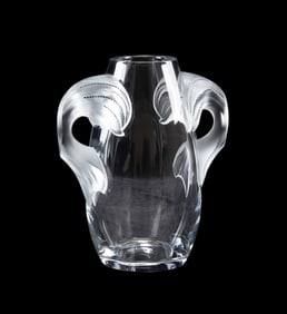 LALIQUE 'ASTELIA" CRYSTAL VASE, LIM. ED. 49/99