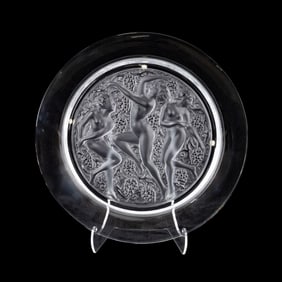 LALIQUE 'COTE D'OR' FROSTED GLASS CHARGER