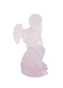 DAUM, 'CUPIDON' LIMITED EDITION PINK PATE DE VERRE