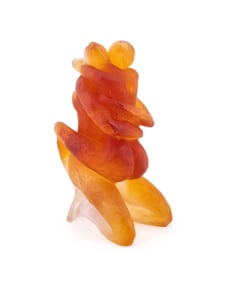 LASSEIGNE / DAUM, 'TANTRA' EROTIC GLASS SCULPTURE