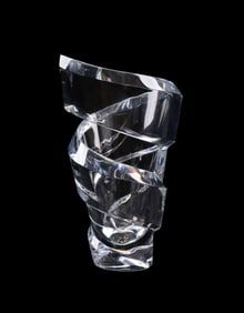 BACCARAT, THOMAS BASTIDE 'SPIRALE' CRYSTAL VASE