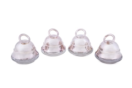 CHRISTOFLE, FOUR 'VERTIGO' PERSONAL BUTTER DISHES