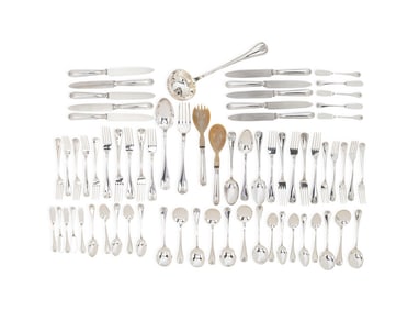 BUCCELLATI 'LAURA' STERLING FLATWARE FOR 10