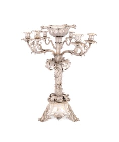 WILLIAM IV SILVER CANDELABRUM CENTERPIECE, 1837