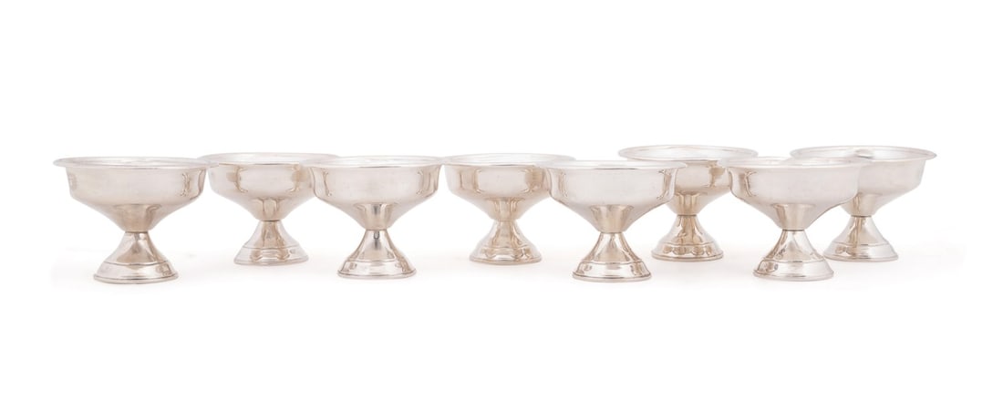 NATIONAL SILVER CO., EIGHT STERLING SHERBET CUPS (1 of 8)