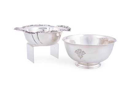 DOMINICK & HAFF & GORHAM, TWO STERLING BOWLS