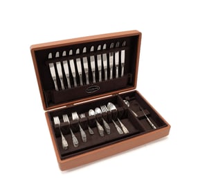 WESTMORELAND 'MILBURN ROSE' SILVER FLATWARE FOR 12