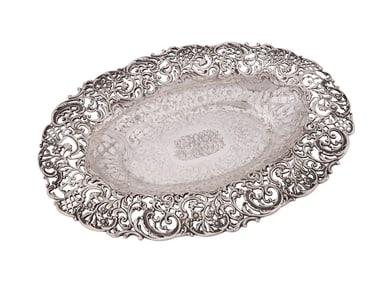 JE CALDWELL STERLING SILVER PIERCED SERVING BOWL