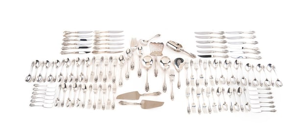 WALLACE 'GRAND BAROQUE' STERLING FLATWARE FOR 12