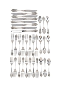 WALLACE 'GRAND BAROQUE' STERLING FLATWARE FOR 8