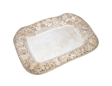 GORHAM ART NOUVEAU STERLING SILVER TRAY, 1880
