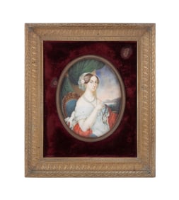 JOHANN C. SCHOELLER, MINIATURE PORTRAIT OF A LADY