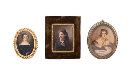 EUROPEAN SCHOOL, THREE MINIATURE PORTRAITS