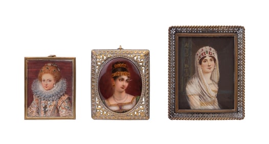 CONTINENTAL SCHOOL, THREE MINIATURE PORTRAITS