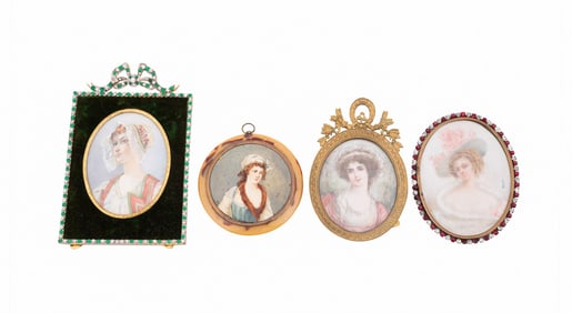 CONTINENTAL SCHOOL, FOUR MINIATURE PORTRAITS