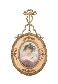 'DAPHNE' HAND PAINTED KMP STYLE PORCELAIN PLAQUE