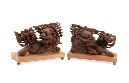 PAIR, ARCHITECTURAL SHISHI FRAGMENTS