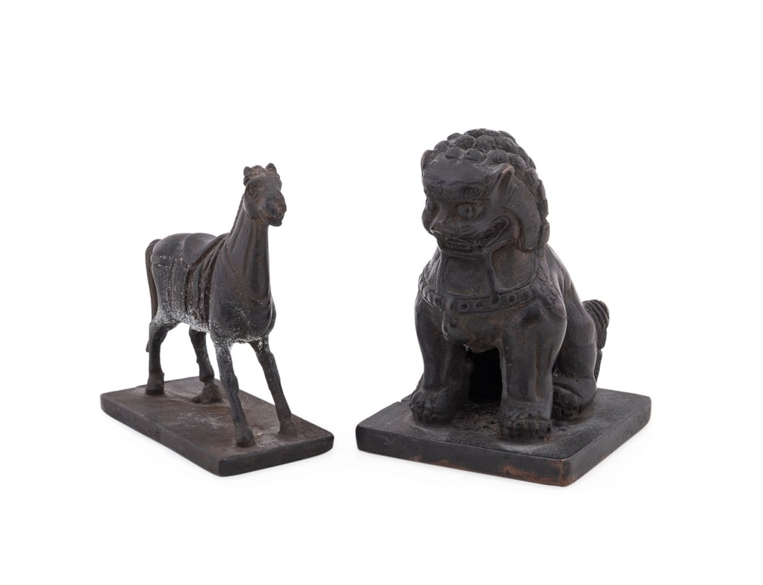 TWO CHINESE BRONZE SEAL STAMPS (1 of 6)