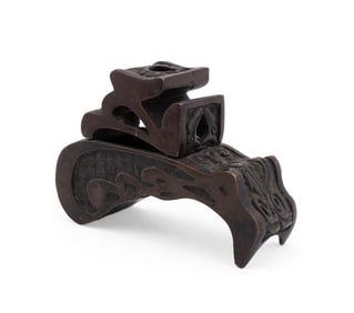 JAPANESE ARCHAIC STYLE BRONZE BIRD HEAD CENSER