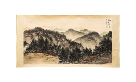MANNER OF WANG HUI (SHIGU), COLOR LANDSCAPE SCROLL