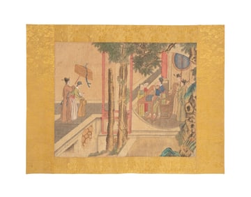 INK & COLOR COURT SCENE, MANNER OF JIAO BINGZHEN