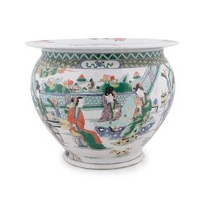 CHINESE FAMILLE VERTE FISH BOWL